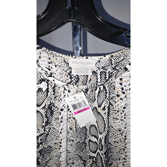 Van Heusen Women's Snake Skin Top - XXS - Picture 2 of 4